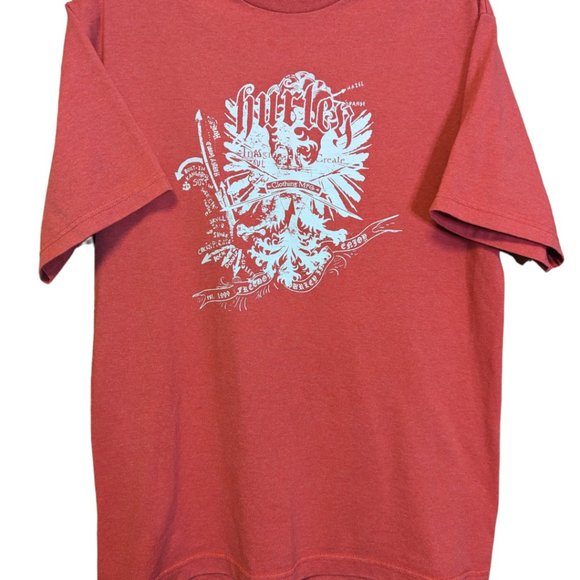 Hurley Short Sleeve Red & White   T-Shirt Size: M - Picture 6 of 9